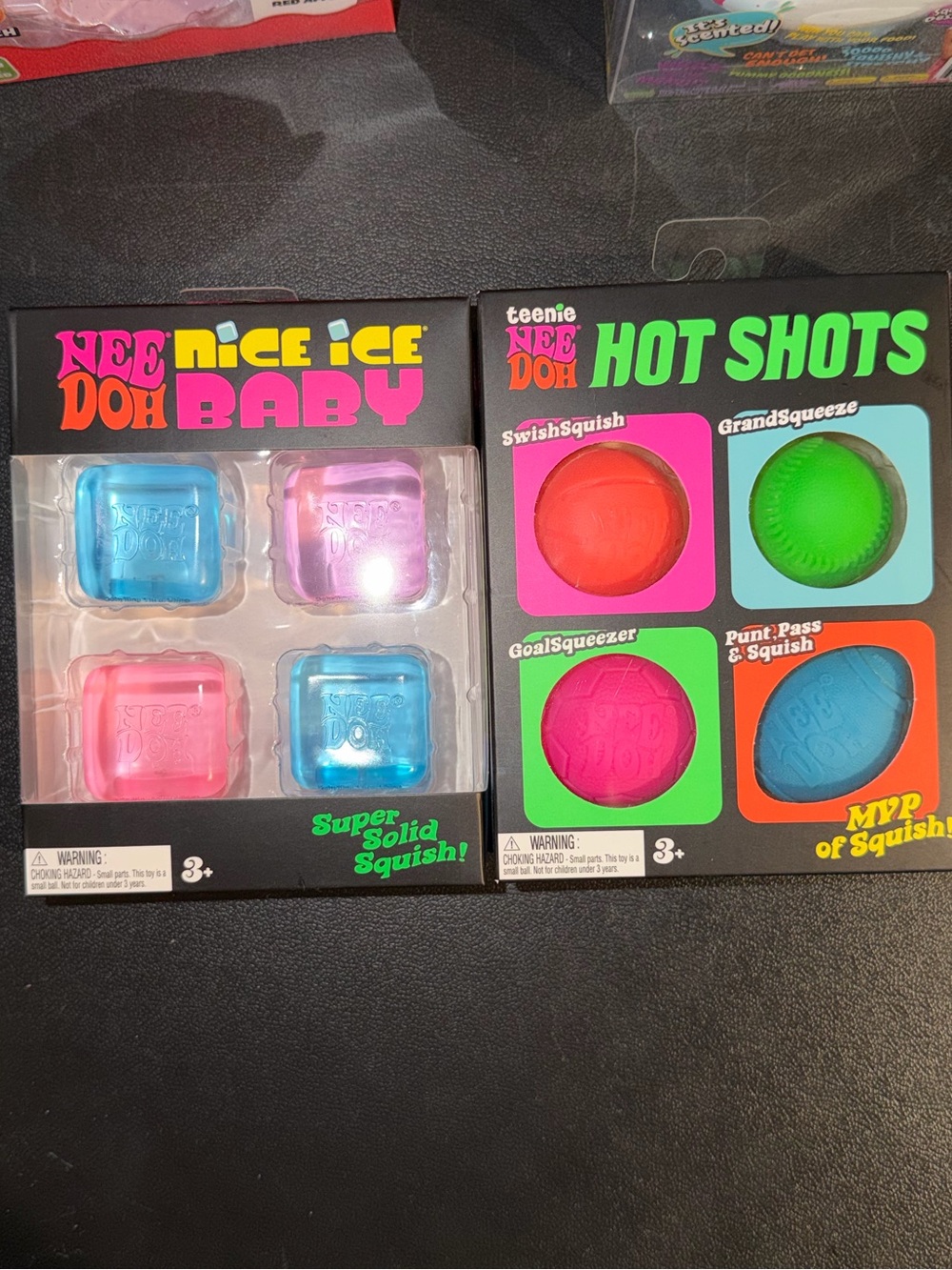 Schylling Teenie NeeDoh Hot Shots & Nice Ice Baby 4Pack Bundle! Authentic!